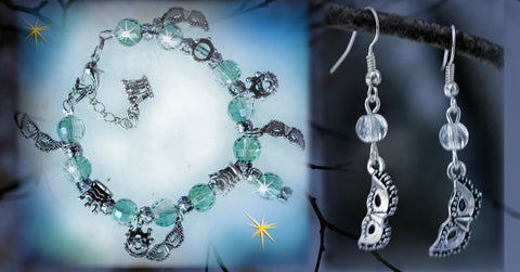 KEIJUMETSÄN JUHLA RANNEKORU JA NAAMIOKORVAKORUT