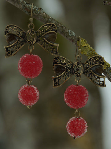 sokerimarjoja rusetilla korvakorut